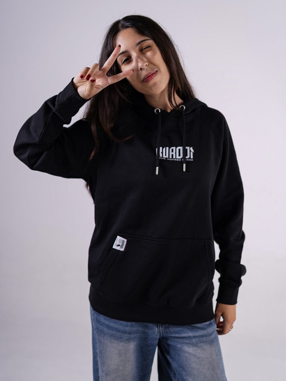 Sudadera Letras Derretidas Negra